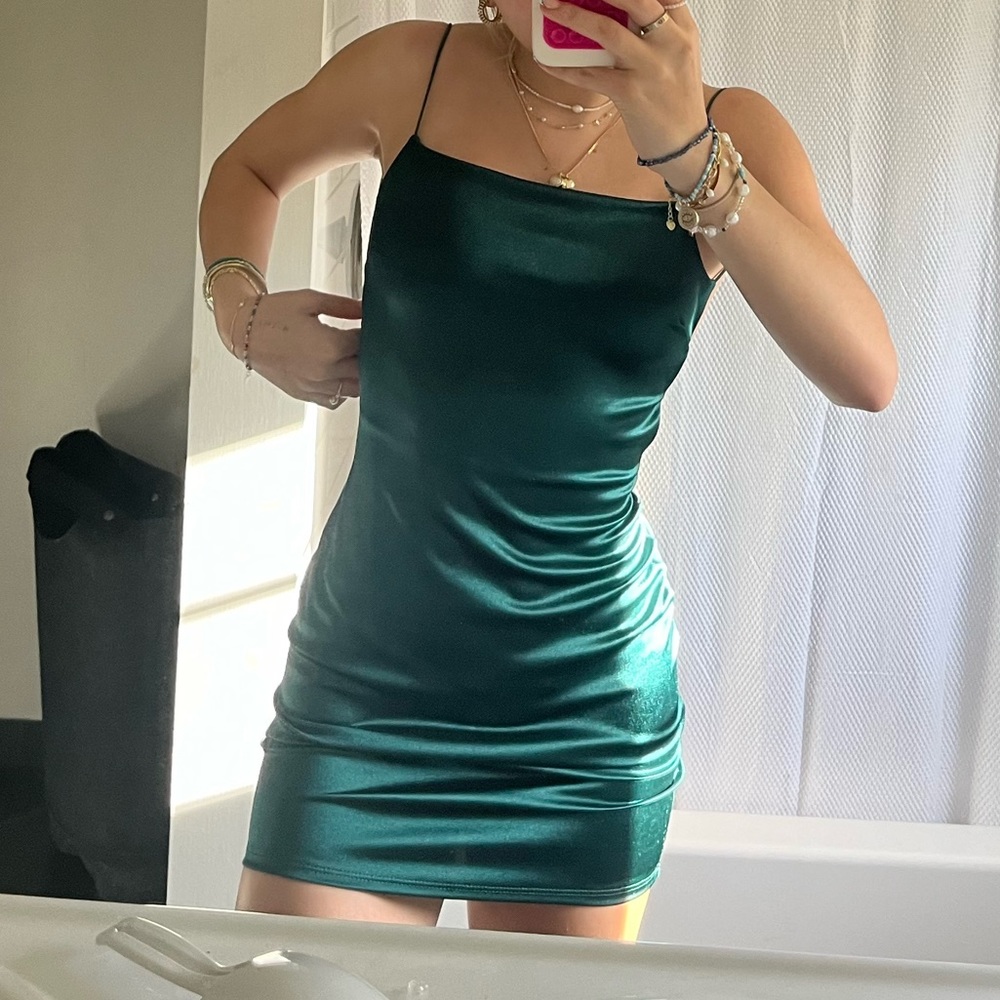 Windsor dark green mini dress
